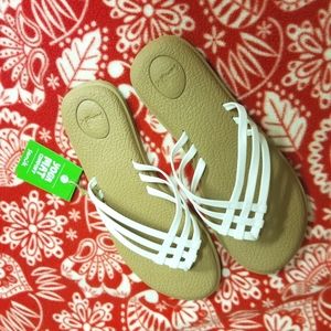 White Sonuk Women's Yoga Mat Flip flops/Sandles